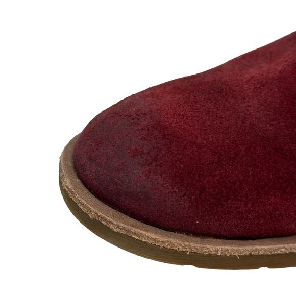 Soft Ruby Red Burgundy Suede Selby Ankle Boots - Picture 3 of 10